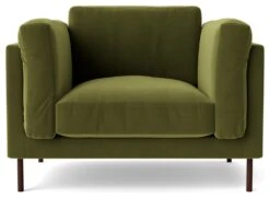 Swoon Munich Velvet Armchair - Fern Green