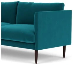 Swoon Luna Velvet 3 Seater Sofa- Kingfisher Blue -Habitat 2029728 R Z004A