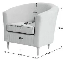 Habitat Fabric Tub Chair - Duck Egg -Habitat 2066671 R E001
