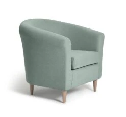 Habitat Fabric Tub Chair - Duck Egg -Habitat 2066671 R Z004A