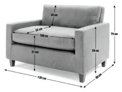 Habitat Chester Leather Cuddle Chair - Tan -Habitat 2067807 R E001