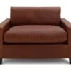 Habitat Chester Leather Cuddle Chair - Tan