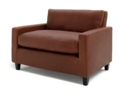 Habitat Chester Leather Cuddle Chair - Tan -Habitat 2067807 R Z002A