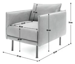 Habitat Moore Leather Armchair - Dark Grey 12 Habitat Moore Leather Armchair - Dark Grey -Habitat 2071051 R E001