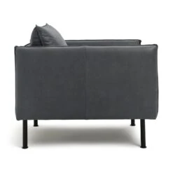 Habitat Moore Leather Armchair - Dark Grey 14 Habitat Moore Leather Armchair - Dark Grey -Habitat 2071051 R Z004A