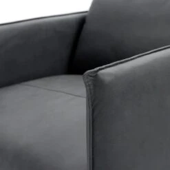 Habitat Moore Leather Armchair - Dark Grey 16 Habitat Moore Leather Armchair - Dark Grey -Habitat 2071051 R Z007A