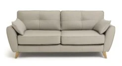 Habitat Isla 3 Seater Leather Sofa - Grey