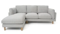 Habitat Salome Fabric Left Hand Corner Chaise Sofa - Grey -Habitat 2207351 R Z002A