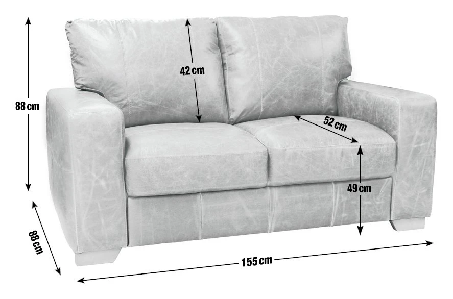 Habitat Eton Leather 2 Seater Sofa - Chocolate 3 Habitat Eton Leather 2 Seater Sofa - Chocolate - Image 3