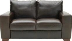 Habitat Eton Leather 2 Seater Sofa - Chocolate