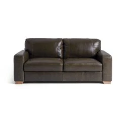 Habitat Eton Leather 3 Seater Sofa - Chocolate 12 Habitat Eton Leather 3 Seater Sofa - Chocolate -Habitat 2271813 R Z001A