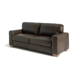 Habitat Eton Leather 3 Seater Sofa - Chocolate 15 Habitat Eton Leather 3 Seater Sofa - Chocolate -Habitat 2271813 R Z002A