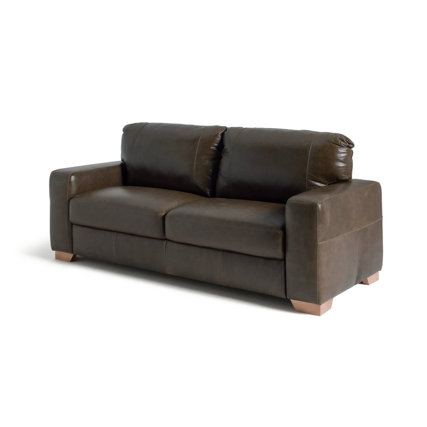 Habitat Eton Leather 3 Seater Sofa - Chocolate 6 Habitat Eton Leather 3 Seater Sofa - Chocolate - Image 6