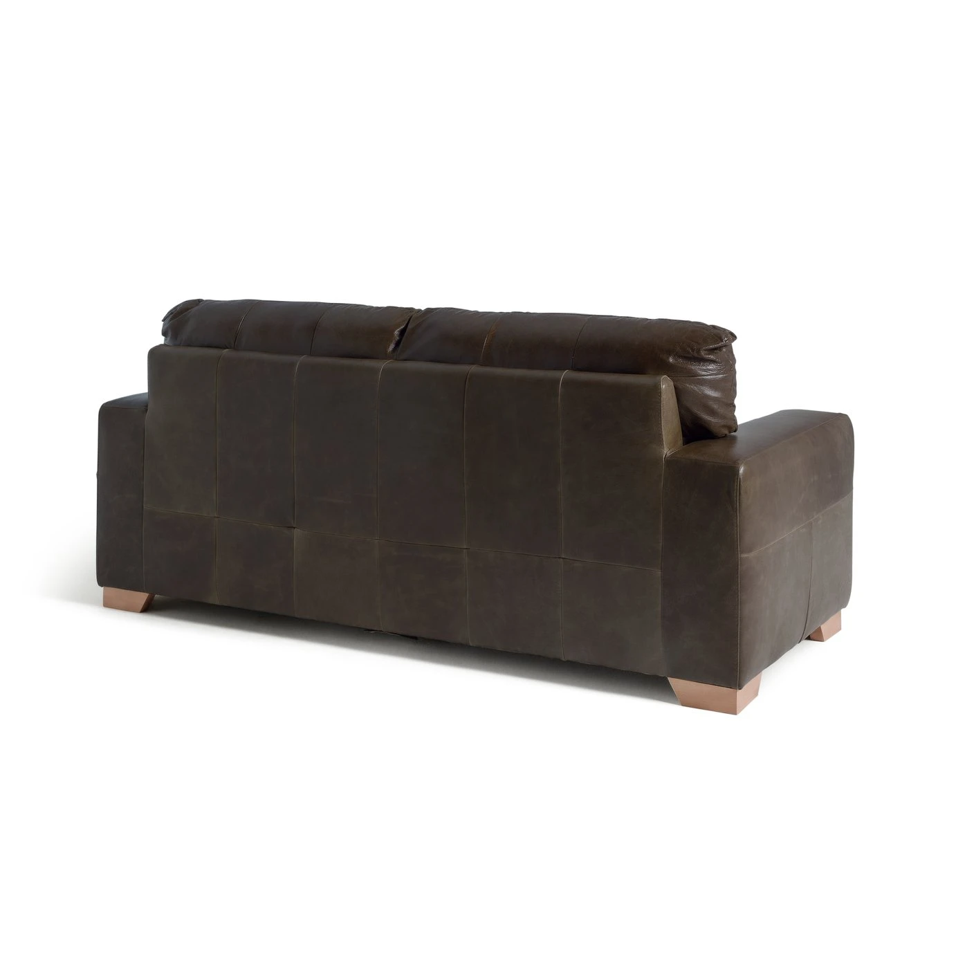 Habitat Eton Leather 3 Seater Sofa - Chocolate 7 Habitat Eton Leather 3 Seater Sofa - Chocolate - Image 7