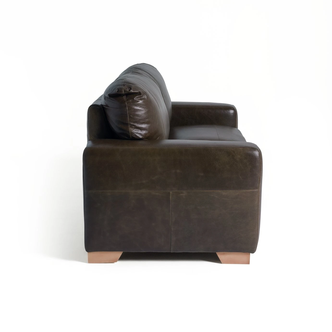 Habitat Eton Leather 3 Seater Sofa - Chocolate 8 Habitat Eton Leather 3 Seater Sofa - Chocolate - Image 8