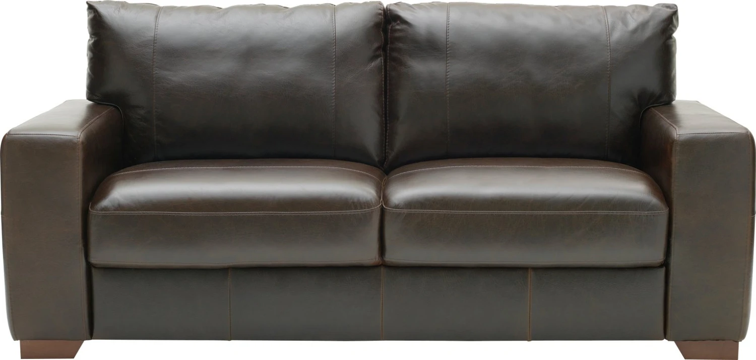 Habitat Eton Leather 3 Seater Sofa - Chocolate 10 Habitat Eton Leather 3 Seater Sofa - Chocolate - Image 10