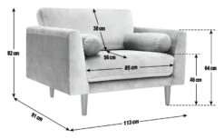 Habitat Jacob Fabric Cuddle Chair - Orange -Habitat 2910129 R E001