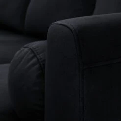 Habitat Jacob Velvet Right Hand Corner Sofa - Black -Habitat 2910260 R Z009A