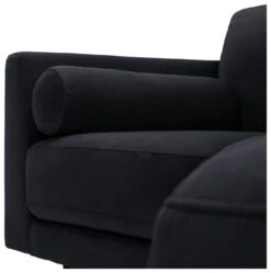 Habitat Jacob Velvet Right Hand Corner Sofa - Black -Habitat 2910260 R Z010A