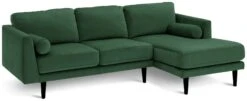 Habitat Jacob Velvet Right Hand Corner Sofa - Emerald Green -Habitat 2910291 R Z003A