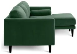 Habitat Jacob Velvet Right Hand Corner Sofa - Emerald Green -Habitat 2910291 R Z004A
