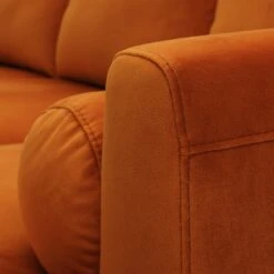 Habitat Jacob Velvet Right Hand Corner Sofa - Orange -Habitat 2910318 R Z009A