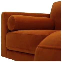 Habitat Jacob Velvet Right Hand Corner Sofa - Orange -Habitat 2910318 R Z010A