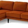 Habitat Jacob Velvet Left Hand Corner Sofa - Orange