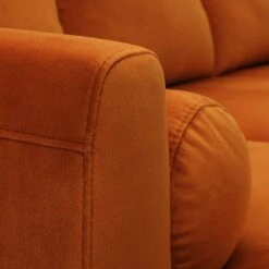 Habitat Jacob Velvet Left Hand Corner Sofa - Orange -Habitat 2910363 R Z009A