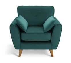 Habitat 7 Habitat Iris Fabric Armchair - Teal