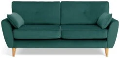 Habitat Iris Fabric 3 Seater Sofa - Teal