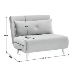 Habitat Roma Small Double Chairbed - Grey 14 Habitat Roma Small Double Chairbed - Grey -Habitat 3104958 R E001