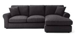 Habitat Lisbon Fabric Right Hand Corner Chaise Sofa-Charcoal -Habitat 3154173 R Z002A
