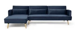 Habitat Andy Left Corner Velvet Clic Clac Sofa Bed - Navy -Habitat 3159491 R Z002A