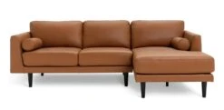 Habitat Jackson Leather Right Corner Chaise Sofa - Tan -Habitat 3247097 R Z002A