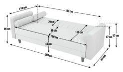 Habitat Preston Clic Clac Velvet Sofa Bed - Navy -Habitat 3249387 R E001