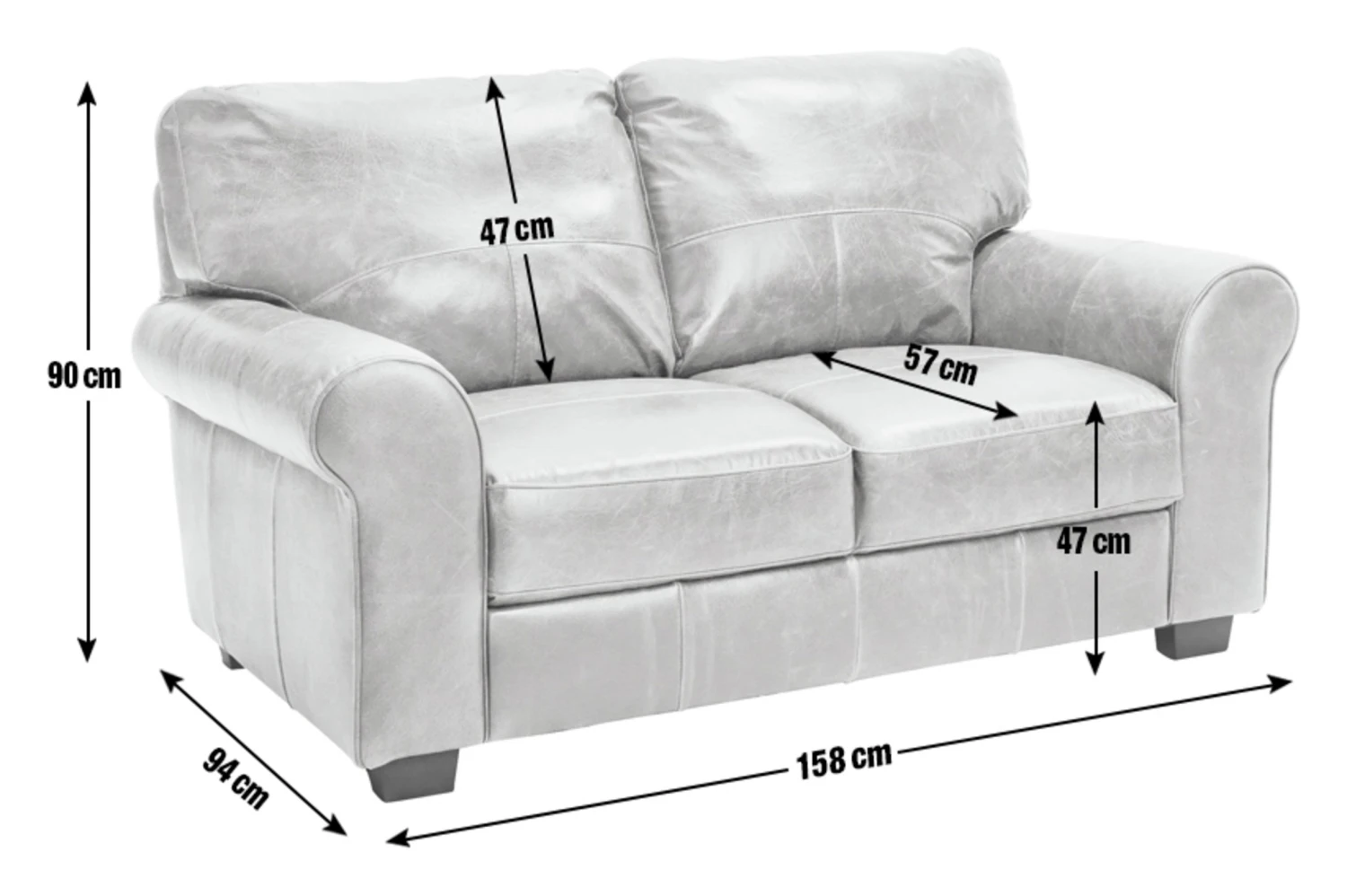 Habitat Salisbury Leather 2 Seater Sofa - Tan 4 Habitat Salisbury Leather 2 Seater Sofa - Tan - Image 4
