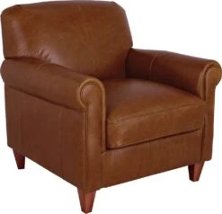 Habitat Kingsley Leather Accent Chair - Tan 9 Habitat Kingsley Leather Accent Chair - Tan -Habitat 3328662 R Z004A