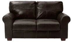 Habitat Salisbury Leather 2 Seater Sofa - Chocolate -Habitat 3336348 R Z015A