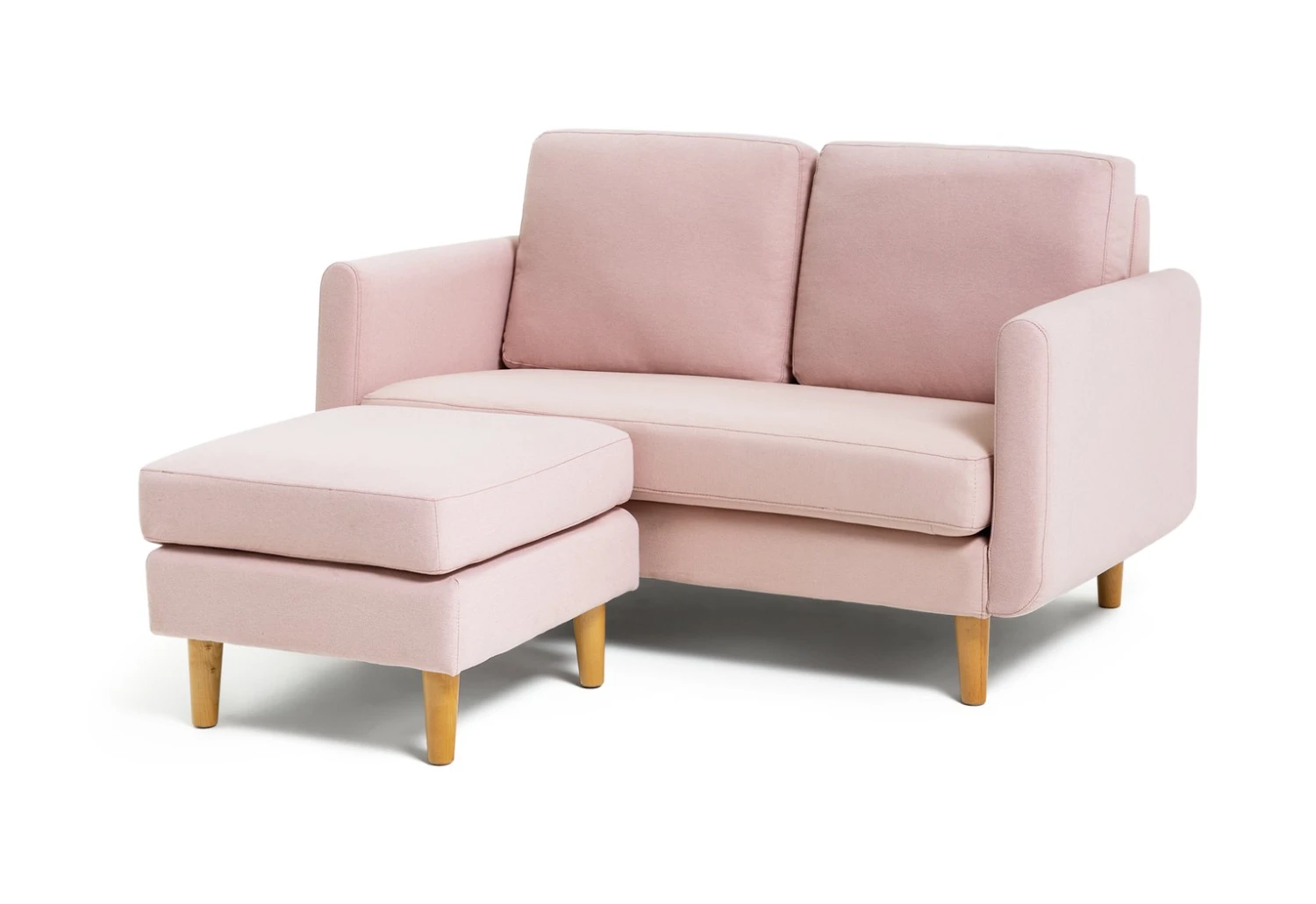 Habitat Remi Small Fabric 2 Seater Chaise Sofa In A Box-Pink 4 Habitat Remi Small Fabric 2 Seater Chaise Sofa In A Box-Pink - Image 4