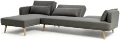 Habitat Andy Left Corner Fabric Clic Clac Sofa Bed - Grey -Habitat 3361928 R Z002A