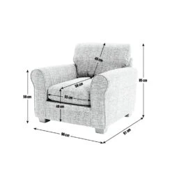 Habitat Lisbon Fabric Armchair - Beige 11 Habitat Lisbon Fabric Armchair - Beige -Habitat 3372357 R E001