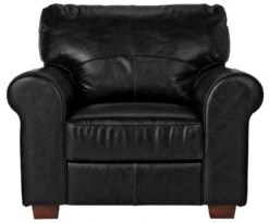 Habitat Salisbury Leather Armchair - Black -Habitat 3384400 R Z015A