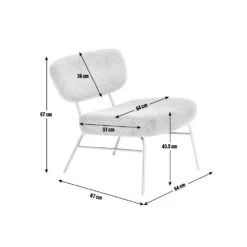 Habitat Cole Boucle Accent Chair - Cream 10 Habitat Cole Boucle Accent Chair - Cream -Habitat 3415128 R E001