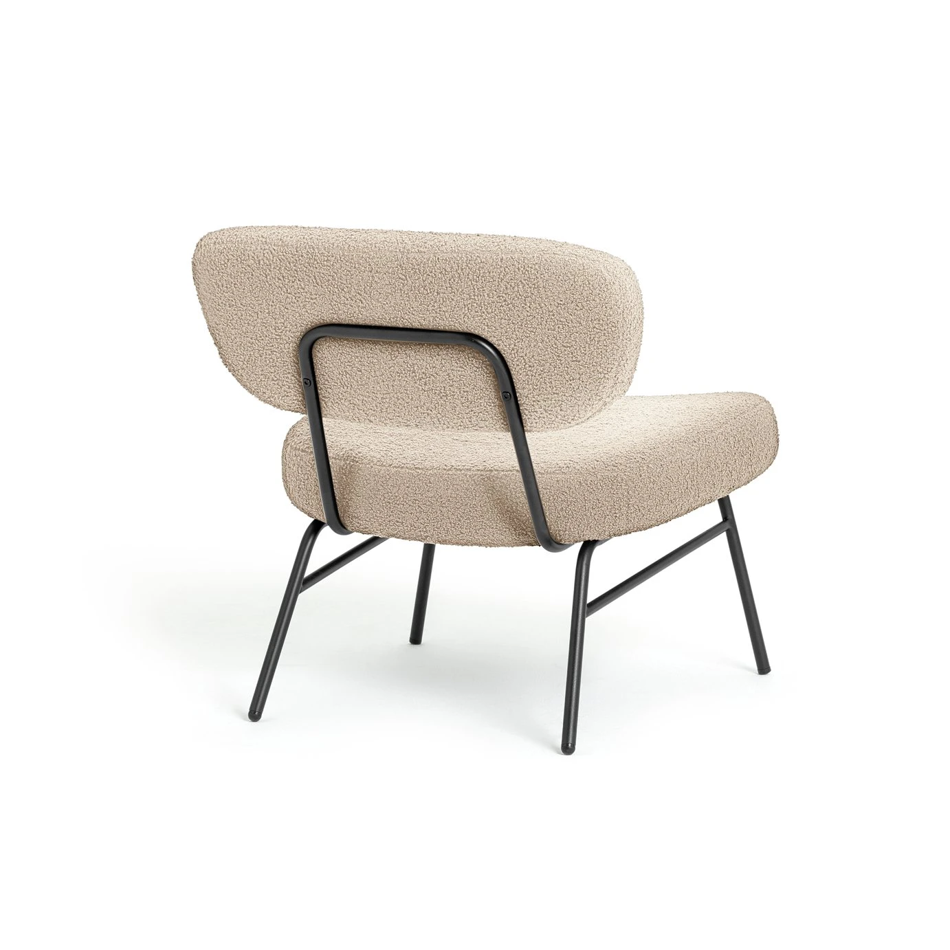 Habitat Cole Boucle Accent Chair - Cream 6 Habitat Cole Boucle Accent Chair - Cream - Image 6