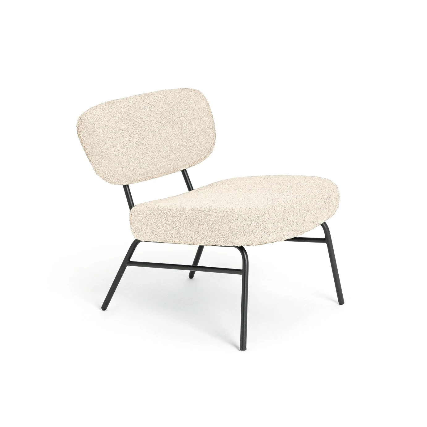 Habitat Cole Boucle Accent Chair - Cream 7 Habitat Cole Boucle Accent Chair - Cream - Image 7