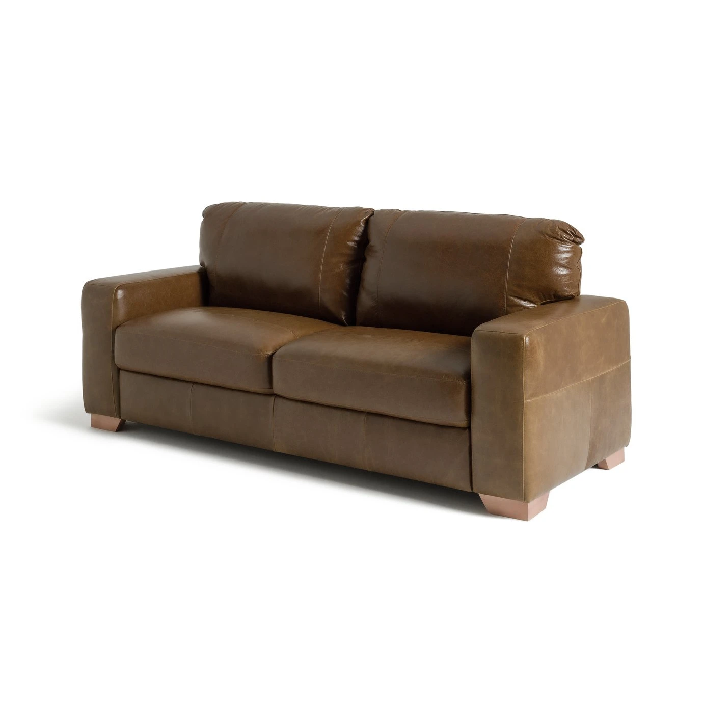 Habitat Eton Leather 3 Seater Sofa - Tan 6 Habitat Eton Leather 3 Seater Sofa - Tan - Image 6