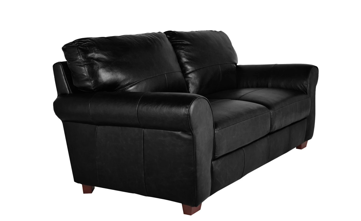 Habitat Salisbury Leather 3 Seater Sofa - Black 7 Habitat Salisbury Leather 3 Seater Sofa - Black - Image 7