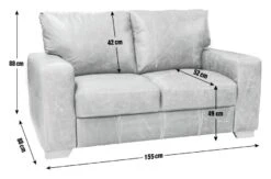 Habitat Eton Leather 2 Seater Sofa - Tan 7 Habitat Eton Leather 2 Seater Sofa - Tan -Habitat 3574478 R E001