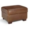 Habitat Salisbury Leather Storage Footstool - Tan